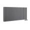 Milano Aruba Flow - Anthracite Horizontal Double Panel Side Connection Designer Radiator 635mm x 1416mm