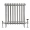 Milano Alice - Classic Cast Iron Column Radiator - 660mm Tall - Silver - Multiple Sizes Available