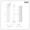 Milano Aruba Ardus - White Dry Heat 900W Vertical Electric Designer Radiator - 1784mm x 354mm - Choice of Wi-Fi Thermostat