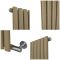 Milano x ECOSO Aruba Electric - Elk Brown Horizontal Designer Radiator - 635mm Tall - Choice of Size, Wi-Fi Thermostat and Cable Cover