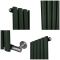 Milano Aruba Electric - Evergreen Horizontal Designer Radiator - 635mm Tall - Choice of Size, Thermostat and Cable Cover