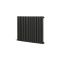 Milano x ECOSO Aruba Electric - Carbon Grey Horizontal Designer Radiator - 635mm Tall - Choice of Size, Thermostat and Cable Cover