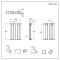 Milano Alpha - Black Horizontal Double Flat Panel Designer Radiator 635mm x 420mm