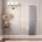 Milano Capri - Silver Designer Flat Panel Vertical Radiator 1600mm x 354mm (Single Panel)