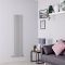 Milano Capri - Silver Designer Flat Panel Vertical Radiator 1600mm x 354mm (Single Panel)