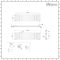 Line drawing of Milano Aruba White Horizontal Designer Radiator 400mm x 1647mm showing dimensions, wall clearance and installation points SKU DRWHS28