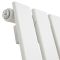 Milano Alpha Electric - White Horizontal Flat Panel Designer Radiator - 635mm x 980mm (Single Panel) - with Bluetooth Thermostatic Heating Element