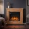 ECOSO Fusion - Modern Black Inset 23" Electric Fire with Fireplace Surround - Choice of Finish