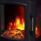 ECOSO Firenze - Modern Black Electric Stove with Fireplace Surround - Choice of Finish
