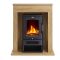 ECOSO Firenze - Modern Black Electric Stove with Fireplace Surround - Choice of Finish