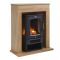 ECOSO Firenze - Modern Black Electric Stove with Fireplace Surround - Choice of Finish