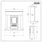 ECOSO Firenze - Modern Black Electric Stove with Fireplace Surround - Choice of Finish