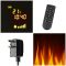 ECOSO Fusion - Modern Black Inset 36" Electric Fire with Fireplace Surround - Choice of Finish