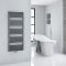 Milano Bow - Anthracite D Bar Central Connection Heated Towel Rail 1269mm x 500mm