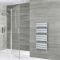 Milano x ECOSO Electric Lustro - Designer Chrome Flat Panel Heated Towel Rail - 1000mm x 450mm - with Thermostatic Wi-Fi Heating Element