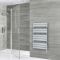 Milano x ECOSO Electric Lustro - Designer Chrome Flat Panel Heated Towel Rail - 1000mm x 600mm - with Thermostatic Wi-Fi Heating Element