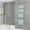 Milano x ECOSO Electric Lustro - Designer Chrome Flat Panel Heated Towel Rail - 1512mm x 450mm  - with Thermostatic Wi-Fi Heating Element