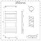 Milano Lustro - Designer Chrome Flat Panel Heated Towel Rail - 840mm x 450mm