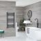 Milano Artle Electric - Curved Anthracite Heated Towel Rail 1000mm x 500mm