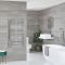 Milano Kent Electric - Curved Chrome Heated Towel Rail 1000mm x 600mm