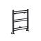 Milano Nero - Straight Matt Black Heated Towel Rail 600mm x 400mm