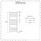 Milano Ive Electric - Straight White Heated Towel Rail 1000mm x 500mm