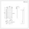 Milano Pendle - Chrome Heated Towel Rail with Heated Shelf 994mm x 532mm