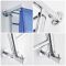 Milano Pendle - Chrome Heated Towel Rail with Heated Shelf - Choice of Size