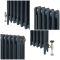 Milano Mercury - 3 Column Cast Iron Radiator - 860mm Tall - Farrow & Ball Hague Blue - Multiple Sizes Available