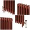Milano Mercury - 3 Column Cast Iron Radiator - 660mm Tall - Farrow & Ball Eating Room Red - Multiple Sizes Available