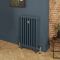 Milano Mercury - 3 Column Cast Iron Radiator - 860mm Tall - Farrow & Ball Hague Blue - Multiple Sizes Available