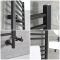 Milano Nero - Matt Black Dual Fuel Straight Heated Towel Rail 1000mm x 1000mm