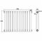 Milano Urban - White Horizontal Double Column Radiator 635mm x 863mm