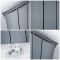 Milano Skye - Aluminium Anthracite Horizontal Designer Radiator 600mm x 945mm (Single Panel)