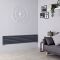 Milano Aruba -  Anthracite Horizontal Designer Radiator 354mm x 1780mm (Double Panel)