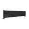 Milano Aruba - Black Horizontal Designer Radiator 354mm x 1780mm (Single Panel)