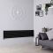 Milano Aruba - Black Horizontal Designer Radiator 354mm x 1780mm (Single Panel)