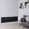Milano Aruba - Black Horizontal Designer Radiator 472mm x 1780mm (Single Panel)