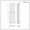 Milano Alpha - Chrome Vertical Flat Panel Designer Radiator 1800mm x 450mm (Single Panel)