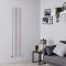 Milano Aruba - Light Grey Vertical Designer Radiator 1780mm x 354mm (Double Panel)