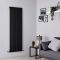 Milano Aruba - Black Vertical Designer Radiator 1780mm x 590mm (Single Panel)