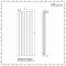 Milano Alpha - Black Vertical Double Flat Panel Designer Radiator 1780mm x 560mm