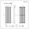 Milano Alpha - Black Vertical Single Flat Panel Designer Radiator 1780mm x 560mm
