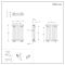 Milano Windsor - Horizontal Triple Column White Traditional Cast Iron Style Radiator - 600mm x 425mm