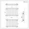 Milano Windsor - Lacquered Raw Metal Traditional Horizontal Triple Column Radiator - 750mm x 785mm
