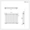 Milano Windsor - Horizontal Triple Column White Traditional Radiator - 750mm x 1010mm