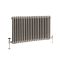 Milano Windsor - Metallic Silver Horizontal Traditional Column Radiator - Double Column - Choice Of Width