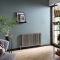 Milano Windsor - Metallic Silver Horizontal Traditional Column Radiator - Double Column - Choice Of Width