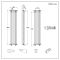 Milano Windsor - Vertical Traditional Column Radiator - 4 Column - 1800mm x 380mm - Anthracite