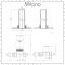 Milano - Modern Thermostatic Straight Radiator Valve and Pipe Set - Black
